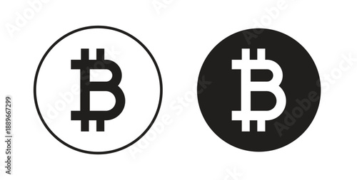 Bitcoin icon element for design projects