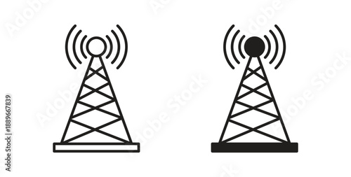 Broadcast icon element for design projects