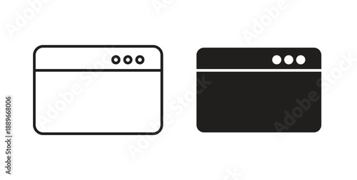Fotografie Browser window icon element for design projects