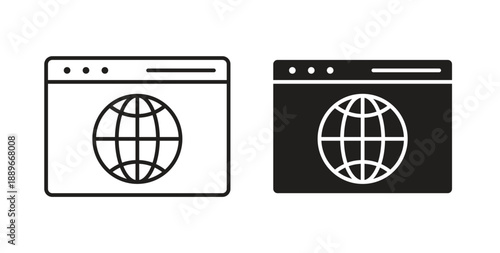 Browser icon element for design projects