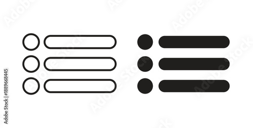 Bulleted list icon element for design projects