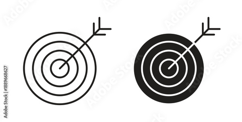 Bulls eye icon element for design projects