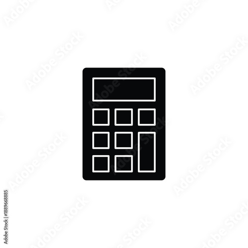 calculator icon office tool math symbol.