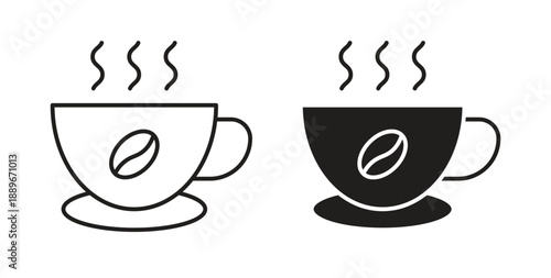Coffee icon element for design projects