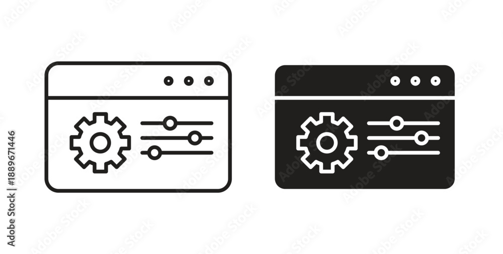 Fototapeta premium Control panel icon element for design projects