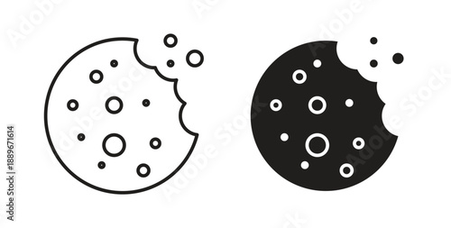 Cookie icon element for design projects