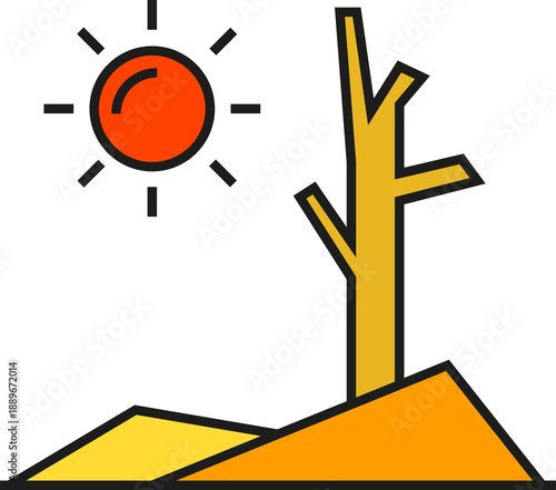 desert and drought illustration
