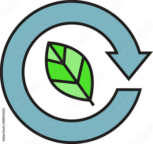 leaf with reuse arrow
