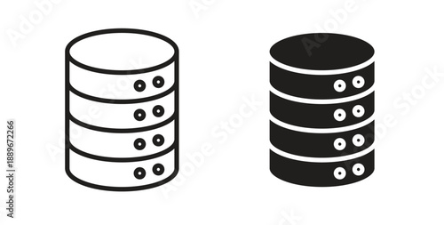 Database icon element for design projects