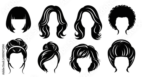 Collection of Diverse Hairstyles for Women.