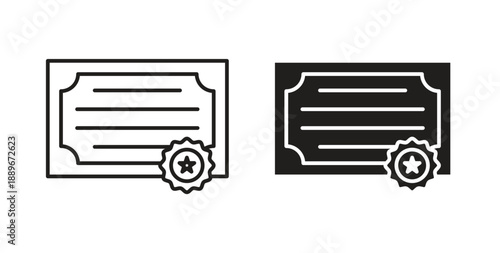 Diploma icon element for design projects