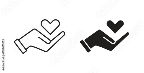 Donate icon element for design projects