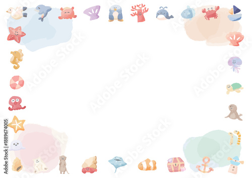 卒園式・修了証書 そのまま使えるパステル証書・メッセージカードテンプレート / Graduation & Completion Certificate & Message Card Template (Pastel)