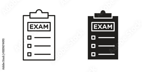 Exam icon element for design projects