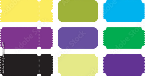 Colorful set of paper stickers and tags