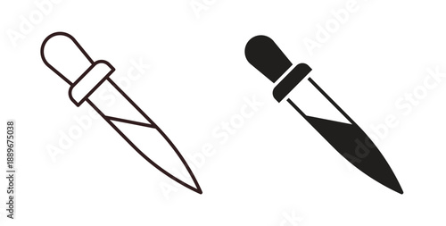 Eye dropper icon element for design projects