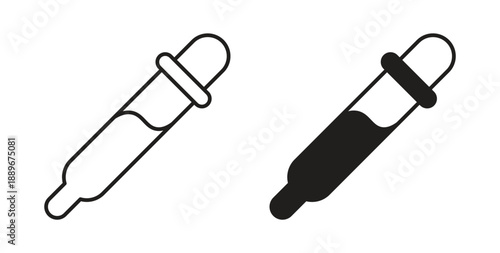 Eye dropper icon element for design projects