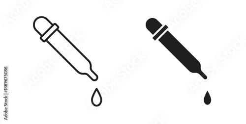 Eye dropper icon element for design projects