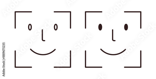 Face id icon element for design projects