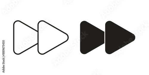 Fast forward icon element for design projects
