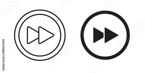 Fast forward icon element for design projects