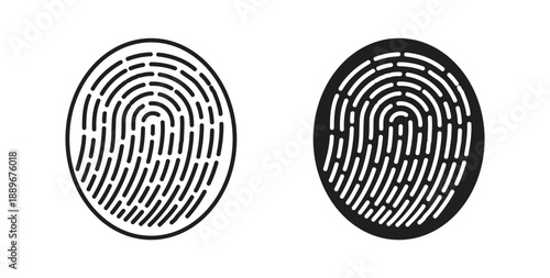 Fingerprint icon element for design projects