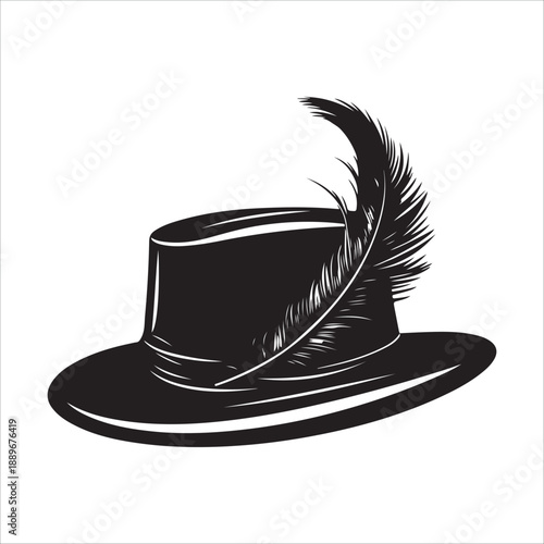 hat with ace of spades silhouette