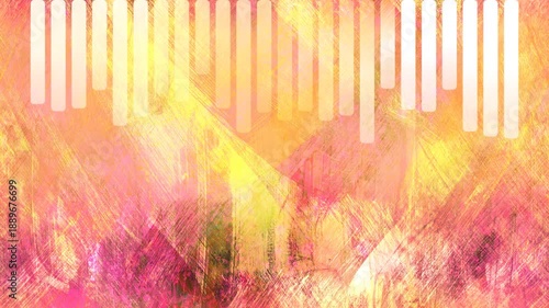 Modern Yellow Sound Wave Frequency Visualization
