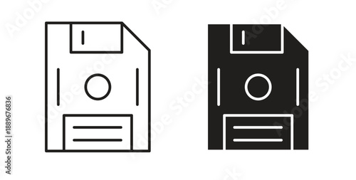 Floppy disk icon element for design projects