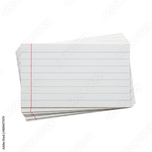 Stack of blank index cards
