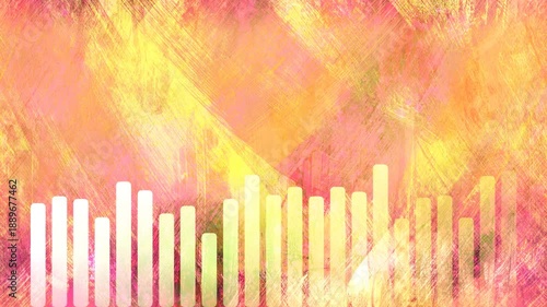 Modern Yellow Sound Wave Frequency Visualization

