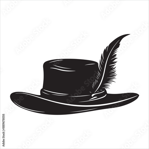 hat with ace of spades silhouette