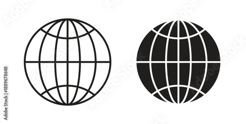 Globe icon element for design projects
