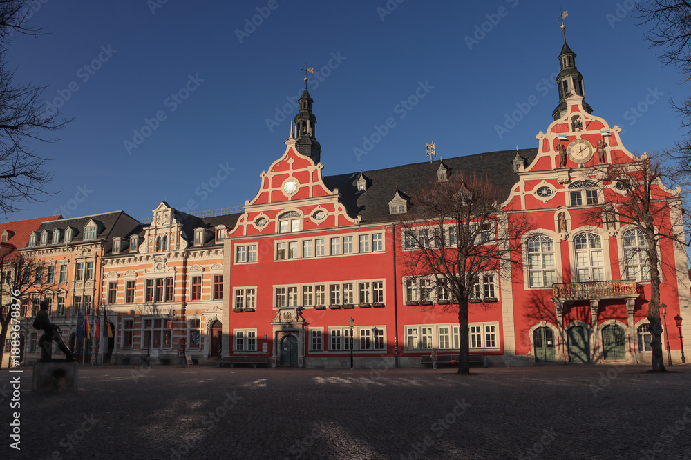 Fototapeta premium Marktplatz mit Rathaus im thüringischen Arnstadt