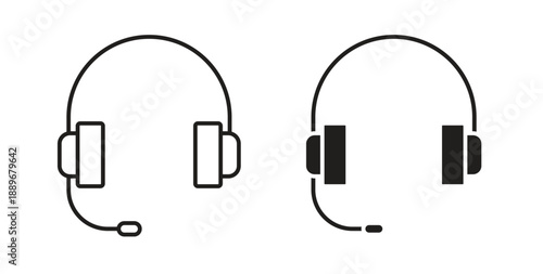 Headphones icon element for design projects