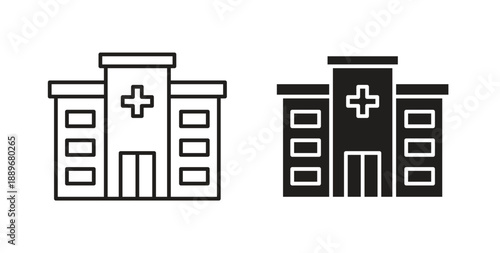 Hospital icon element for design projects