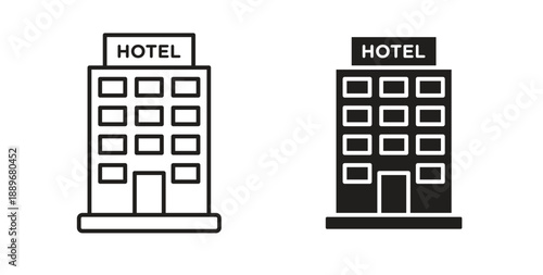 hotel icon element for design projects