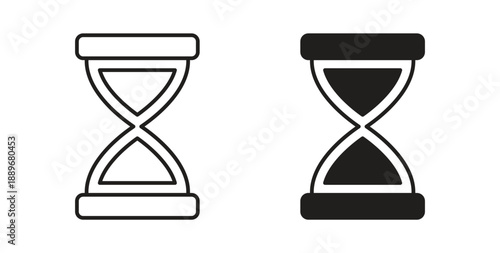 Hourglass icon element for design projects