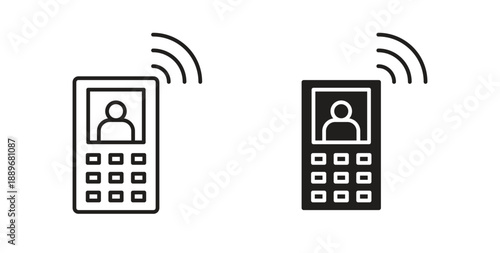 Interphone icon element for design projects
