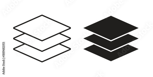Layers icon element for design projects
