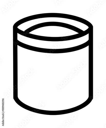 蓋の開いたクリームボトルのシンプルアイコン