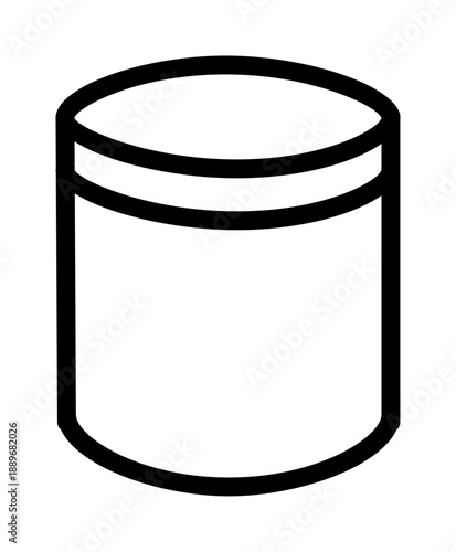 蓋の閉じたクリームボトルのシンプルアイコン