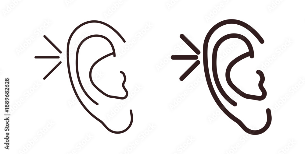 Obraz premium Listening icon element for design projects