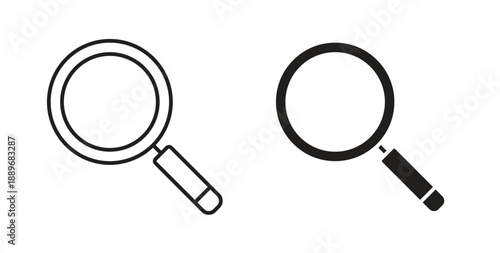 Loupe icon element for design projects