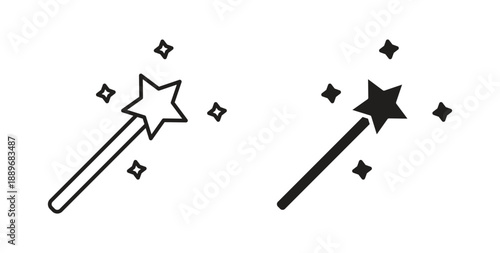 Magic wand icon element for design projects