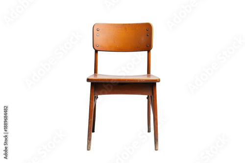 Wallpaper Mural Vintage wooden chair isolated on transparent background. School chair isolated on white background. Torontodigital.ca