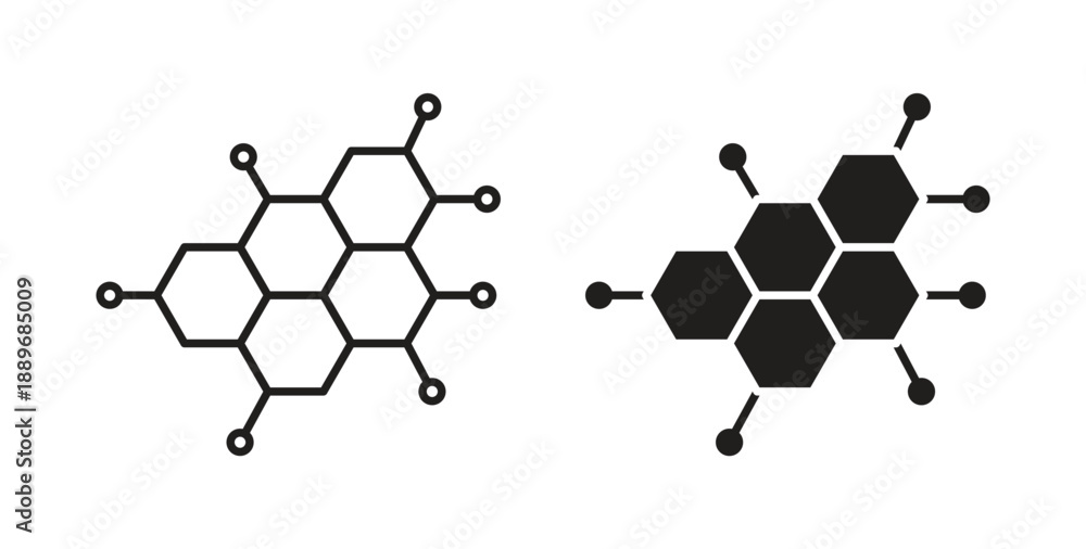 Obraz premium Molecule icon element for design projects