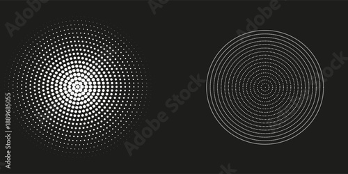 Basic halftone dots effect in black and white color. Halftone effect. Dot halftone. Black white halftone. EPS 10