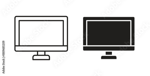 Monitor icon element for design projects