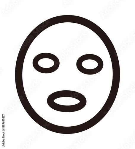 フェイスマスクのシンプルアイコン